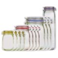 thumbnail image 1 of Bolsas para sándwiches para refrigerios, 10 bolsas para tarros, bolsas para guardar alimentos a prueba de fugas, bolsas para tarros que mejoran su experiencia, 1 of 8