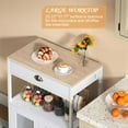 thumbnail image 4 of Buffets Coffee Bar Station, 3-Tier Small Coffee Stand Station with Storage, Farmhouse-Style Microwave Cart Featuring 2-Door Cabinet Ideal for Living Room, Entryway, Sideboards, 4 of 15