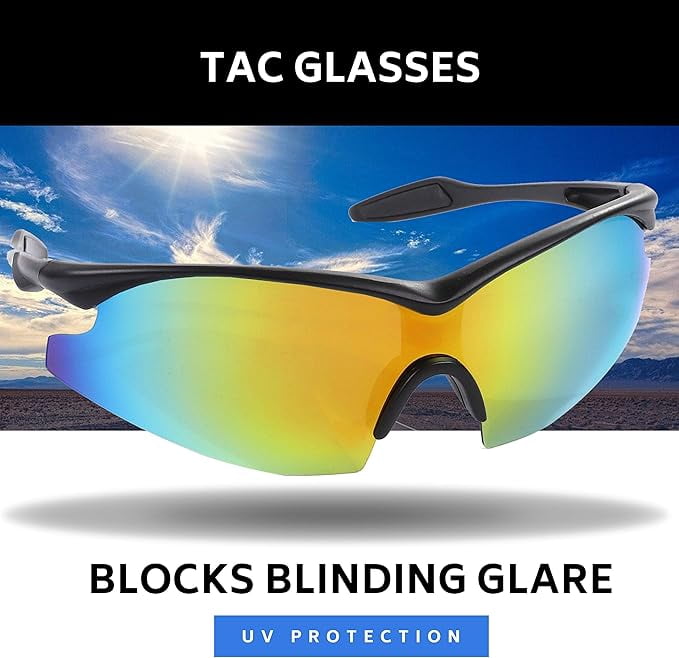 Bell+Howell TACGLASSES One-Size-Fits-All Polarized Sports Sunglasses for Men/Women, Unisex, Military Eyewear As Seen On TV