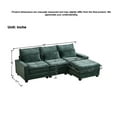 thumbnail image 2 of 99'' Cloud Couch Green Sectional Deep Seat L-Shaped Chenille Sofa with 4 Seats and Movable Ottoman, comfy sectional couches for living room, 2 of 10