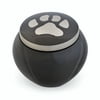 Dog and Cat Pet Cremation Urn , the Mia Slate Color Finish and Hand Carved Pewter Paw, Large Size to Memorialize Pets up to 70lbs