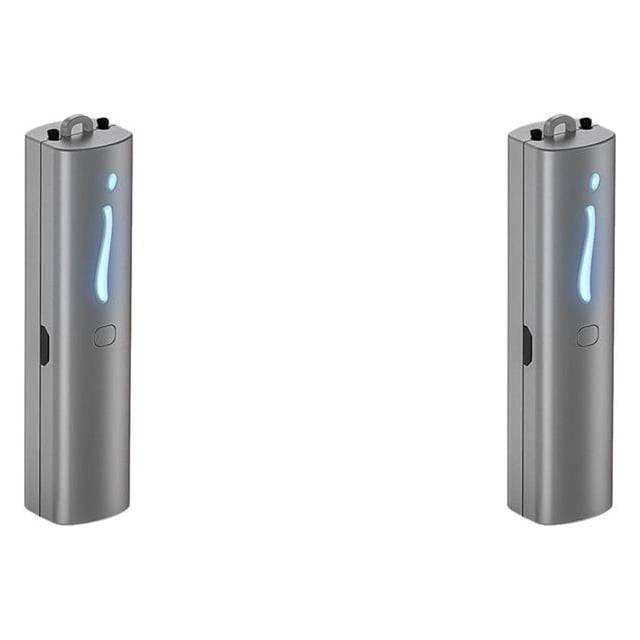Matsuzay Ambientador Personal para hombres y mujeres, Mini generador electrónico de bolsillo con ionizador ABS para colgar en el cuello con USB Gris 2piezas