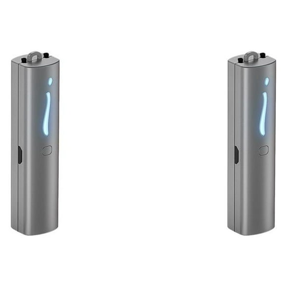 Matsuzay Ambientador Personal para hombres y mujeres, Mini generador electrónico de bolsillo con ionizador ABS para colgar en el cuello con USB Gris 2piezas