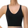 thumbnail image 4 of Sports Bras for Women Wirefree Push-Up Pullover High-Impact Underwear Ladies Casual Solid Quick-Drying Longline Support Workout Bralettes, 4 of 8