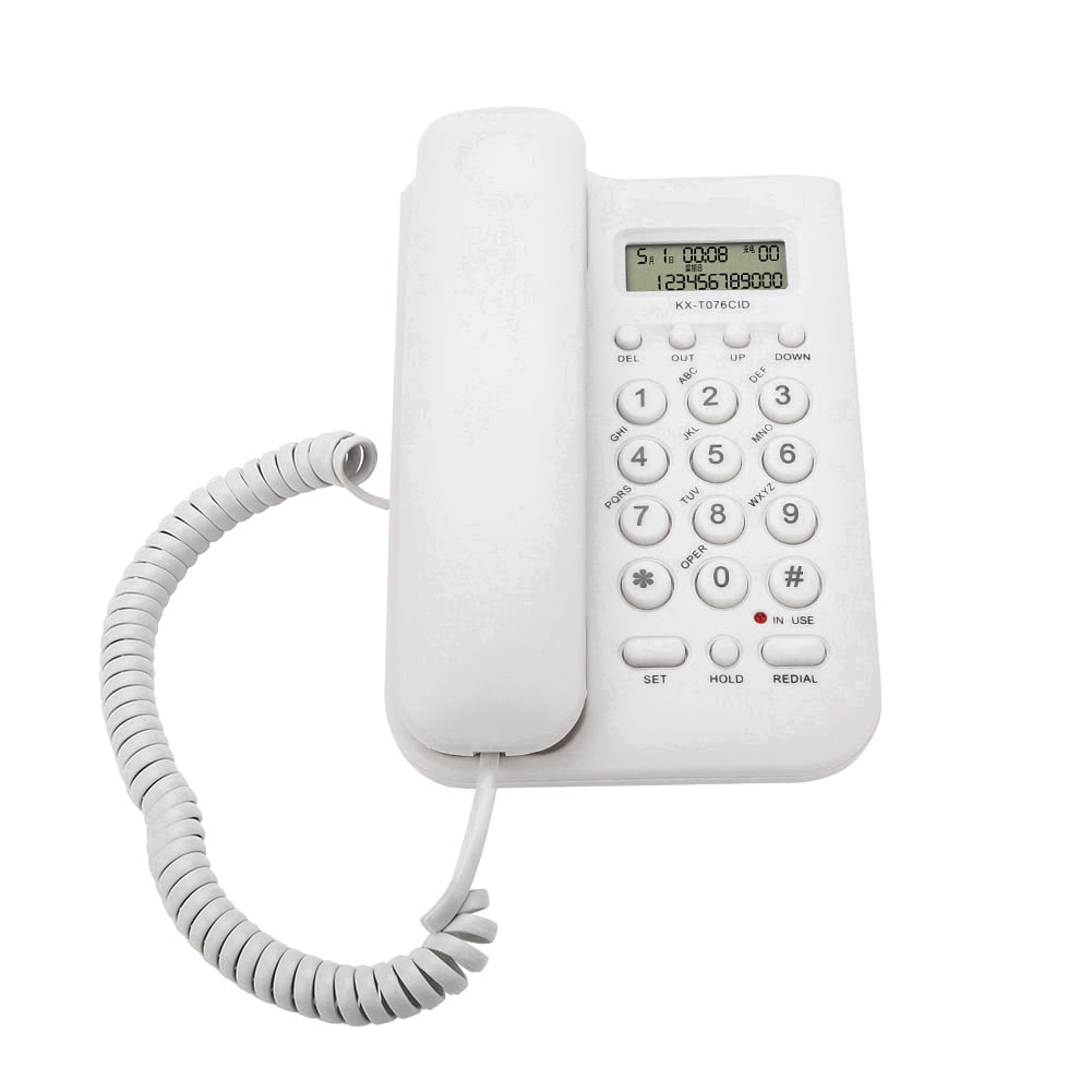 Home Hotel Wired Desktop Wall Phone Office Landline Telephone Color : White