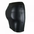thumbnail image 3 of Women Mini Skirt PU Leather Elasticity High Waist Fit Skinny Matte Cozy Skirt, 3 of 7