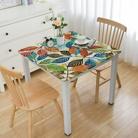 Deluxe Elastic Edged Flannel Backed Vinyl Fitted Table Cover - Pattern - Fits Square Tables