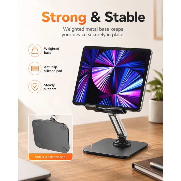 ETEPEHI Tablet Stand, 360° Rotating Adjustable Desk Holder photo 6