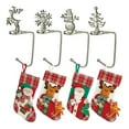 thumbnail image 3 of letairis Noël Chaussette Cintre Atmosphères Thématiques Noël Cheminée Crochet Réutilisable Personnalisé Escalier Rack Placage Bas Titulaire Clip Or Flocon de Neige, 3 of 8