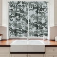 thumbnail image 2 of Ambesonne Camo Kitchen Curtains, Pixel Effect Digital Grey, 55"x45", Grey Pale Grey Grey, 2 of 3