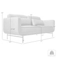 thumbnail image 6 of Lilou 77" Fossil Gray Velvet Sofa with Antique Brass Metal Legs, 6 of 9
