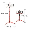 thumbnail image 4 of VEVOR LED Work Light with Stand, 5000 Lumen Dual-head LED Work Light with 27.6"-68.1" Adjustable and Foldable Tripod Stand, IP65 Waterproofed LED Tripod Work Light, with 5000 Kelvin Color Temperature, 4 of 9