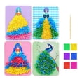 thumbnail image 3 of 4pcs Poke Art Craft Set Age 4-12 - Princess Dress up DIY Animal Puzzle Poke Painting Toy, Easter Decor Activity Game Birthday Gift, All-in-One Art Craft Activity Set, Multicolor, 3 of 6
