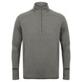 thumbnail image 1 of Tombo - Jersey de manga larga con cremallera en el cuello para hombre (Gris piedra), 1 of 3