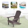 thumbnail image 4 of Sonerlic 1 Pack Outdoor HIPS Adirondack Fire Pit Chair for Patio, Deck and Garden, Brown, 4 of 9