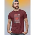 thumbnail image 2 of Abstract I Love You T-Shirt Men -Image by Shutterstock, Male Large, 2 of 4