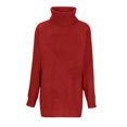 thumbnail image 3 of Brglopf Women's Sweater Dress Turtleneck Long Sleeve Oversized Chunky Knitted Dress Solid Color Fall Winter Pullover Dresses, 3 of 5