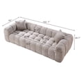 thumbnail image 2 of AENKYO 103" Oversized Cloud Boucle Sofa, Modern 4-Seater Deep Seat Couch, No Assembly, Oatmeal Beige, 2 of 8