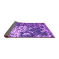 thumbnail image 2 of Ahgly Company Indoor Round Abstract Purple Contemporary Area Rugs, 7' Round, 2 of 4