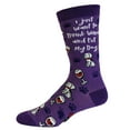 thumbnail image 5 of Women's I Just Want to Drink Wine and Pet My Dog Socks Funny Pet Puppy Animal Lover Vintage Novelty Footwear, 5 of 8