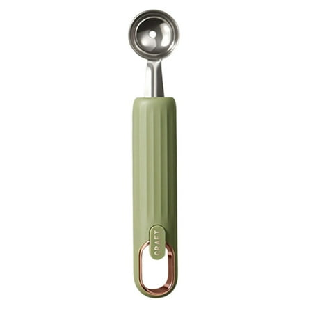 

Mightlink Fruit Digger Scoop Hanging Hole Design Comfortable Handle 304 Stainless Steel Smooth Edge Ergonomic Fruit-digging Remove Seed Rounded Edges Fruit Baller for Kitchen