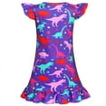 thumbnail image 2 of Jurebecia Girls Nightgowns Dinosaur Sleepwear Night Sleep Dress Flutter Sleeve Pajamas Little Kids Toddler Soft Nightgown Pink 130 cm 6-7 Years, 2 of 6