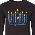 thumbnail image 4 of Inktastic Peace Light Hanukkah Long Sleeve Youth T-Shirt, 4 of 5