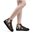 thumbnail image 6 of Happy Halloween Pug Costume High Top Canvas Shoes Sneakers Black Size 5, 6 of 7