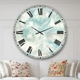 thumbnail image 3 of Designart 'Pale Blue Shade III' Coastal wall clock, 3 of 4