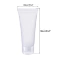 thumbnail image 2 of Uxcell 15ml Squeeze Tube Empty Cosmetic Tubes Plastic with Flip Lid Translucent Frosted 50 Pack, 2 of 5