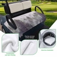 thumbnail image 5 of Golf Cart Seat Covers for 2 Seater,Green Forest Microfiber Cart Seat Towel Blanket,Vintage Rustic Pine Trees Nature Landscape Absorbent NonSlip Bench Seats Protector for Golf Course 51"x31", 5 of 9