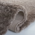 thumbnail image 4 of SAFAVIEH Colorado Tarek Solid Plush Polyester Shag Area Rug, Mushroom, 6' x 9', 4 of 9