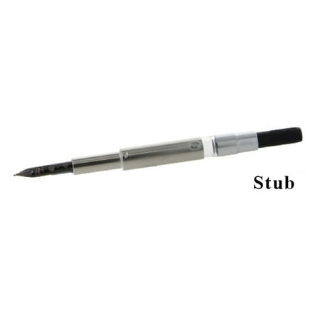 - Pilot Namiki Vanishing Point Refill Converter Set - 18K Black Plated Gold Stub Point Nib