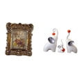 thumbnail image 1 of Marco de fotos,Marco de fotos retro Marco de fotos de mesa vintage,Esculturas de elefantes,Estatuas de elefantes,decoración del hogar,artesanías de cerámica,Figuras de elefantes familiares, 1 of 8