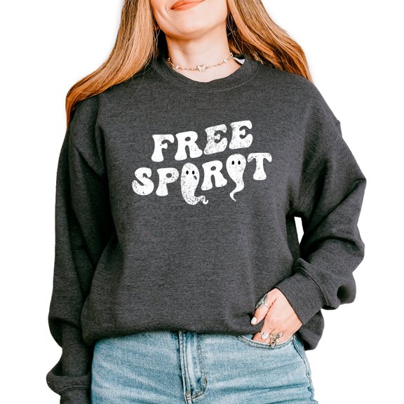 Free Spirit Ghost Distressed - Women's Graphic Sweatshirt