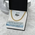 thumbnail image 3 of Siempre Estare Contigo, Cuban Link Chain - Stainless Steel/ Yellow Plated - Message Card & Gift Box, 3 of 5