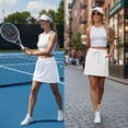 thumbnail image 6 of Cueply Skorts for Woman Tennis Skirt Inner Shorts Summer Casual Drawstring Tie Skirts with Pockets, 6 of 9