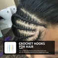 thumbnail image 2 of 4pcs Latch Hook Crochet Needle Wig Braid Tool Hair Crochet Hooks Wig Weaving Tools, 2 of 7