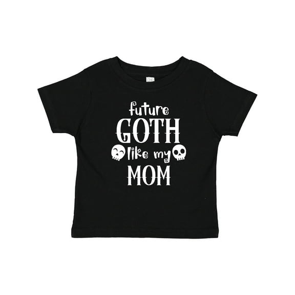 Inktastic Future Goth Like My Mom with Skulls Boys or Girls Baby T-Shirt