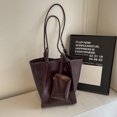 thumbnail image 2 of Bolsos de mano de PU de colores sólidos de gran capacidad para mujer, bolsos de hombro clásicos casuales para mujer, novedad de 2024, bolso sencillo para mujer, 2 of 5
