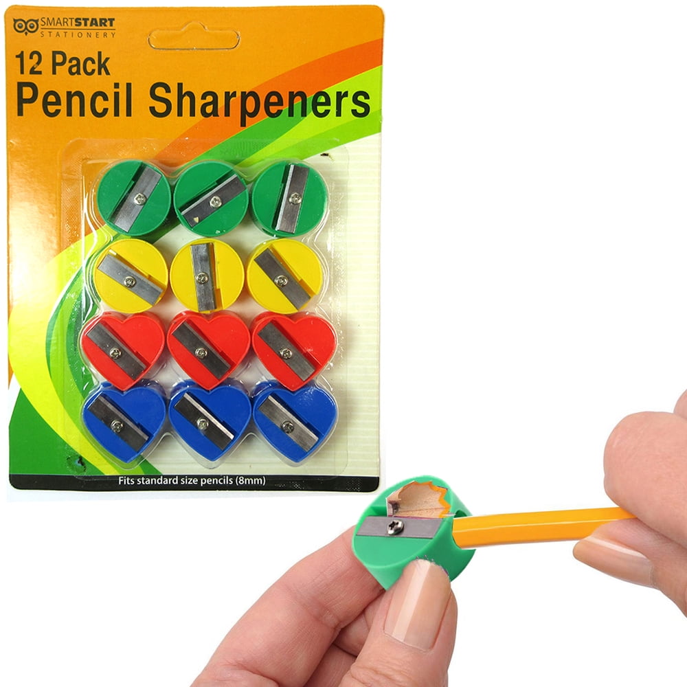12pc Pencil Sharpener Dual Hole Cutter Crayon Shaver School Supplies Office Kids 