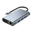 thumbnail image 1 of 1/8 to 1/4 Adapter,7-In-1 Type-C Network Hub Multi-Splitter Adapter with + Pd + Vga + Rj45 + 1Xusb3.0 + 2Xusb2.0 for Pc Computer Accessories,Usb to Vga Adapter,Usb Computer Network Adapters, 1 of 9