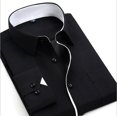 thumbnail image 3 of T-Shirt Formel à Manches Longues Élégant de Luxe pour Hommes, 3 of 4