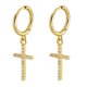 thumbnail image 2 of Pendiente de aro de circonita Yashi oro, 2 of 5