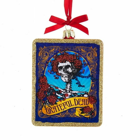 Kurt Adler Glass Grateful Dead Ornament, 4.25-Inch (GD4142)