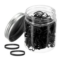 Uxcell 180 Pcs Rubber Band Stretchable Rubber Elastic Band Colored Spots 20mm x 2mm Hair Rubber Bands for Home Office, Black