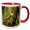 Red/White, variant on 3drose, Praying Mantis on Green Garden Background, 15oz Two-tone Red Mug