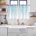 thumbnail image 2 of Blue Polka Dots Kitchen Curtains Window Panels, Watercolor Abstract Art Retro Insulated Window Treatment Curtain, Grommet Curtains for Bedroom/Living Room/Bathroom, 2 Piece 52"Wx45"L, 2 of 8