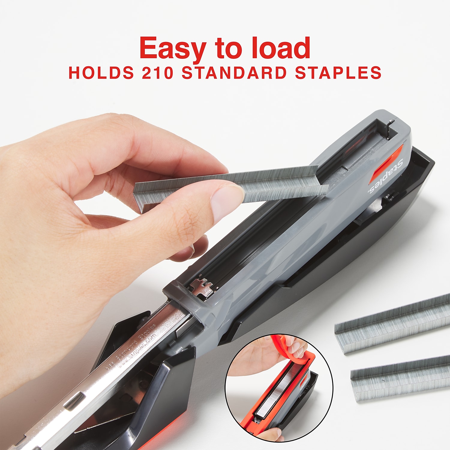 Staples One-Touch Desktop Stapler, Gray/Black photo 5