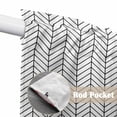 thumbnail image 4 of White Geometric Swag Valances for Windows, Kitchen Curtains 36 Inch Length 2 Panels Set, Modern Minimalism Black Striped Lines Short Curtains for Small Windows Rod Pocket Cafe Curtains Drapes 28"x36", 4 of 8